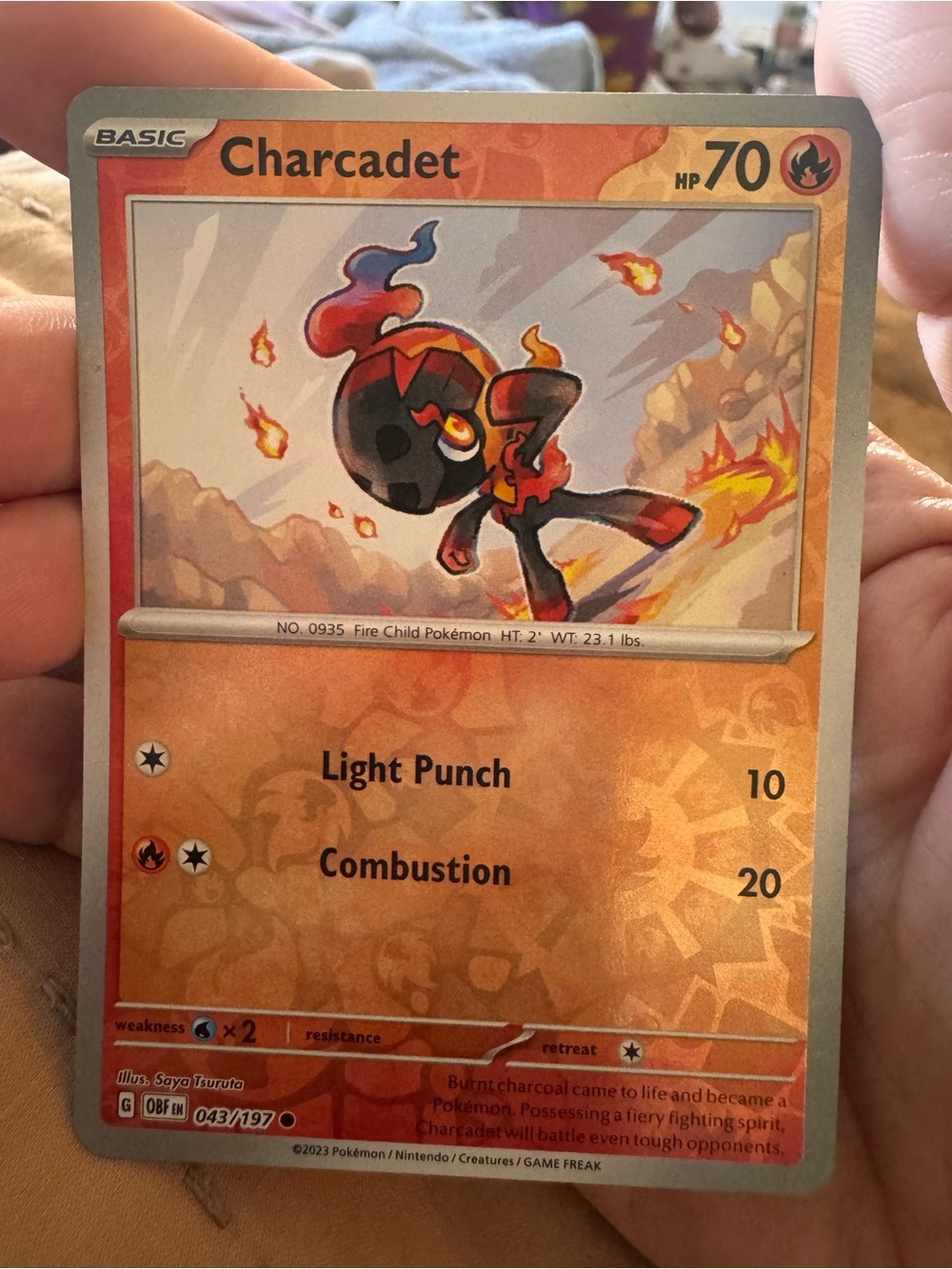 Charcadet Fire Card - Orange